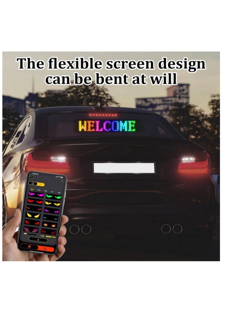 Devil Eyes LED Light for Cars & Trucks Programmable Flexible Window Screen with App Control Self-Editing RGB Soft Display for Vehicle, Store, Party, Bar, Hotel Advertising 70 * 173mm - Image 3